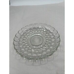 VTG Anchor Hocking Round Edges Glass Dish Glass Bubble Design Serving Dish 5.5”